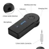 Kit de voiture Bluetooth Adaptateur récepteur Aux O Récepteur de musique stéréo Mains sans fil avec Mic2931913 Livraison directe Mobiles Motos Elect Otlax
