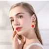 Kreis-Ohrstecker für Damen, Vintage-Stil, vergoldet, Imitation Diamante-Ohrringe, Ohrhänger, Modeschmuck, Geburtstagsgeschenk für Freundinnen