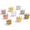 20pcs/lot metal crown end beadsゴールドシルバーメッキルーズスペーサービーズジュエリーのための緩やかなスペーサービーズ