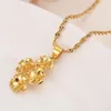 golden flowers assembled beautiful Fine 18k Gold Pendant Chain Earrings Flower set Jewelry Bride Wedding Bijoux giftd268b