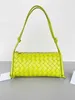 Bvs Designer Genuine Leather Handbag with Logo Top Quality Triangle woven underarm with a lazy and Korean style Y34VP