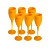 Şarap bardakları akrilik veuve pembe turuncu şampanya flütleri toptan parti şarap bardakları bırakma evi bahçe mutfak, yemek çubuğu dri dhwhx