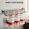 Towel Racks Holder Wall Mounted No Drilling Bar Space Aluminum Bathroom Organizers Shelves Shower Storage Rack 231031