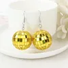 Dangle Chandelier 1 pair of caviar pendants earrings 3D light reflection rotating disco ball female birthday party gift 231031