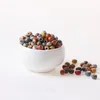 100 szt. 6 mm 8 mm okrągłe ceramiczne koraliki DIY Otwór koraliki ręcznie robione porcelanowe koraliki 10 kolorów do robienia biżuterii biżuterii ceramiczne porcelanowe koraliki porcelanowe