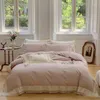Bedding Sets French Long-staple Cotton Satin 4 Pcs Set Pure Embroidery Hollow Lace Princess Style Girls' Wholesale