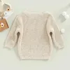 Pullover Herbst Kinder Jungen Mädchen Stricken Pullover Kleidung Kleinkind Kleinkind geboren Strickwaren Weiche Langarm Baby Tops 231030