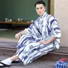 Abbigliamento etnico Vintage Samurai Robes Uomo Stile giapponese Accappatoio Abito Kimono tradizionale di alta qualità Veste Yukata Bambù estivo