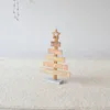 Christmas Decorations Wooden Tree Festive Crafting Table Desk Holiday Gift (Original Wood Color)