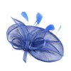 Hårklipp Barrettes Charmiga Sinamay Wedding Women Fascinator Party Hat Elegant Ladies Show Race Headwear Hair Clip for Bridal Gorgeous Headpiece 231030