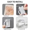 Hooks 2pcs Self-adhesive Curtain Rod Holder 360 Degree Rotatable Pole Rods Wall Brackets For Home Bathroom Accessories Or E