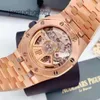 AP Orologi da polso svizzeri di lusso Epic Royal AP Oak Offshore Serie 26238OR Oro rosa Quadrante blu Moda da uomo Tempo libero Affari Sport Orologio meccanico SBQZ