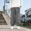 Męskie spodnie 2023 Jesienna zima zagęszcza puchy dresowe Mężczyzna workowate jogger moda streetwear luz luzowy vintage swobodny prosty mężczyzna