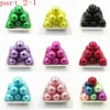 Other Whole Part 2-1 6mm-8mm-10mm-12mm-14mm-16mm-18mm-20mm Imitation Acrylic Pearl Chunky Beads DIY Hand Made Jewelry Beads258d