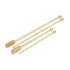 20pcs Safety Long Brooch Pins Gold/Antique Bronze Loop Eye Brooch Pin with Cap Stopper for DIY Jewelry Making Brooch Accessories Jewelry MakingJewelry Findings