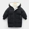 Donsjas Kinderjassen Baby Jongens Jassen Mode Warme Meisjes Sneeuwpak Met Capuchon Voor 3 10Y Tiener Kinderen Dikke Lange Bovenkleding Winterkleding 231030