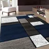 Tapete moderno azul cinza quadrado tapete para sala de estar decoração casa sofá mesa grande área tapetes quarto cabeceira pé esteira rastejando 231031