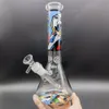 10-Zoll-Frauen drucken Glasbong Rauchen Wasserpfeife Bubbler Wasserrauchpfeife Bongpipe1