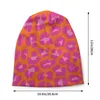 Bérets Orange et rose léopard taches imprimer casquettes Hip Hop adulte extérieur Skullies bonnets chapeau printemps chaud double usage Bonnet tricot chapeaux