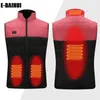 E-BAIHUI Men Women Outdoor Winter Heated Vest 4 Zone USB Heating Waistcoat Infrared Heating Jacket Thermal Skiing Cycling Fishing 237J