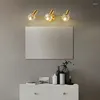 Wall Lamp Full Bronze Mirror Headlight Bathroom LED Light Makeup Cabinet Dressing Table Luxury