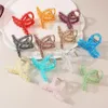 Sweet Candy Color Transparent Women Fashion Acetate Hair Claw Clips Crabs Hair Clip Thick Hair Styling Strong Hold Hair Accessories