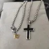 Cross Halskette Designer für Herren Edelstahl Schmuck Silber Retro Vintage Männer Schmuck Herren Luxus Halsketten Mann Kette Geburtstagsfeier Geburtstagsgeschenk Großhandel Großhandel