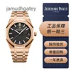 AP Swiss Luxury Wrist Watches Royal AP Oak Series 15500OR All Rose Gold Black Dial Men's Fashion Leisure Business Sports Machinery Wristwatch 8JA8
