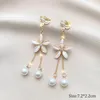 Boucles d'oreilles à pampilles pour femmes, Clip d'oreille Non percé, Style coréen, tempérament, bijoux Super féeriques, manchette mignonne, cadeau