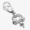 Portachiavi in argento sterling 100% 925 Momenti Borsa piccola con portaciondoli Set regalo Adatto per ciondoli europei originali Ciondolo pendente Moda Wom219u