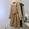 Women's Trench Coats Famous Design High Fashion Elegant Long Coat Streetwear Cloak Windbreaker