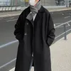 Miscele da uomo Cappotto invernale Moda Cappotto coreano Uomo Giacca da lavoro solida Casual allentato Abbigliamento esterno lungo 231031