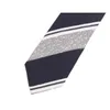 Noeuds papillon hommes 6CM gris bleu rayé cravates de haute qualité mode formelle cravate pour hommes costume d'affaires travail cravate boîte-cadeau 231031