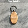 Keychains 30Pcs Blank Oval Wooden Key Chain DIY Promotion Pendant Wood Keychain Keyring Tags Promotional Gifts