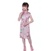 Robes de fille Robe Qipao en soie Enfants chinois Chi-Pao Cheongsam Costume traditionnel Vêtements Tang Tenues une pièce Pettiskirt