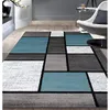 Tapete moderno azul cinza quadrado tapete para sala de estar decoração casa sofá mesa grande área tapetes quarto cabeceira pé esteira rastejando 231031