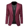 Trajes para hombres Blazers Moda Blazer informal de negocios para hombres Blanco Rojo Verde Negro Color sólido Chaqueta ajustada Chaqueta de traje de fiesta para novio de boda M-6XL 231030