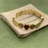 Vrouwen goud armbanden ontwerpers open bangle bloemenarmbanden g voor heren tijgerbagels feest bruiloft cadeau sieraden b-5