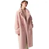 Robe d'hiver en fourrure pour femmes, manteau une pièce en vison, Long, épais, haut de gamme, confortable, ample, à la mode, 2023