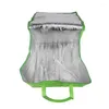 Vaisselle 4X pliable grand sac isotherme Portable gâteau isolé feuille d'aluminium boîte thermique étanche sac de glace vert