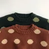 Pullover Autunno Inverno Bambini Maglione Oneck Abbigliamento per bambini Cartoon Neonati maschi Ragazze Costumi in cotone y231030