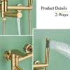 Bathroom Shower Heads Bathtub Faucet Brass Wall Mounted Mixer Tap Single Handle Waterfall Mixing Spout Full Set For Toilet 231030