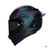 Full Face Open Face Motorcykelhjälm AGV Pista Gprr Carbon Fiber Black Red Trail Tiger Year Motorcykel Racing Hjälm Full Hjälm 75th Anniversary Chameleon Yi SLG