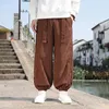 Men's Pants 2023 Autumn Winter Thicken Corduroy Sweatpants Male Baggy Jogger Fashion Streetwear Loose Vintage Casual Straight Man