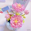 Blöcke Mini Bausteine Bouquet 3D Modell Spielzeug DIY Ziegel Pflanze Topf Blume Spielzeug für Mädchen Kinder Geschenke Hause Dekoration moc R231031