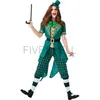 Tenues assorties pour la famille Halloween Leprechaun irlandais Cosplay Costume vert StPatrick'S Costume de carnaval avec chapeau Noël ParentChild Outfit 231030