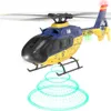 Avion électrique YXZNRC F06 EC135 RC hélicoptère 24G 6CH gyroscope 6 axes modèle 1 36 échelle RTF entraînement direct rouleau sans balais jouets sans barre 231030