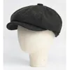 Berets Wool Tweed Herringbone sboy Cap Gatsby Octagonal Hat Men 8-Quarter Panel Cabbie Flat Caps Women Driver Beret Hat 231030