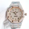 APS Women luksus Diamondencrusted Projektant zegarek Full Diamond Watch Ice Out Men Watch AP Menwatch KO1T Auto Mechanic