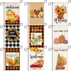 Thanksgiving Autumn Garden Flag Courtyard Fall Dekorera flaggor Välkommen gård Banner Linen Material P127